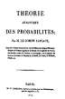 Laplace's Theorie Analytique Des Probabilites (1812)